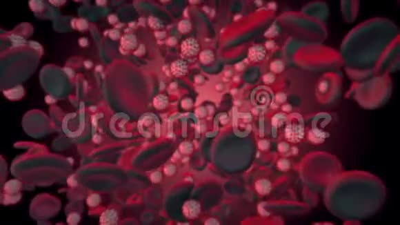 冠状病毒COVID19人血中冠状病毒颗粒的三维绘制视频的预览图