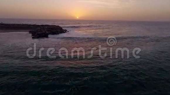 大西洋上空非洲日落全景视频的预览图