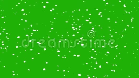 落雪无缝环隔离在绿色屏幕上色度键雪花视频的预览图