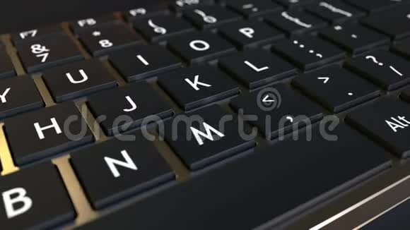 电脑键盘和千斤顶盒CRASH消息在键概念三维动画视频的预览图