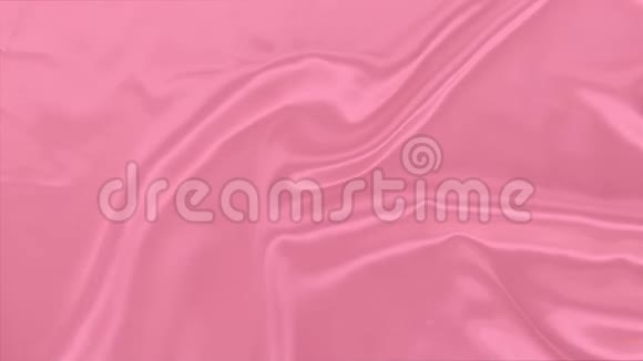 美丽的丝绸面料精致的粉红色有小褶皱柔和的流动豪华的概念纹理背部视频的预览图