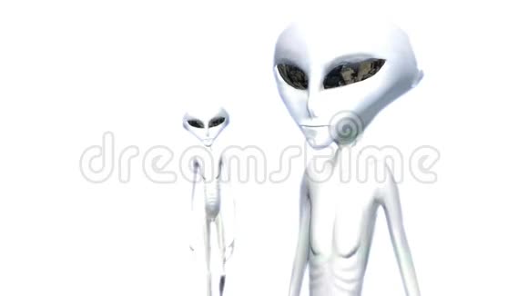 白色发光背景上的外星人视频的预览图