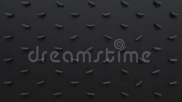黑墙上的安全摄像头视频的预览图
