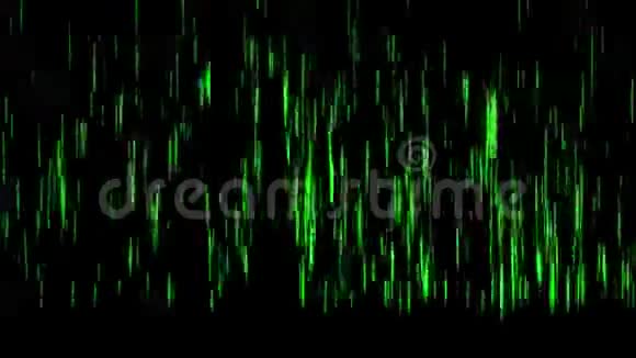 抽象绿色霓虹雨背景视频的预览图