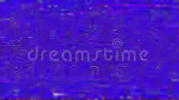 电脑误差效应霓虹科幻梦幻闪耀背景旧的磁带效果视频的预览图