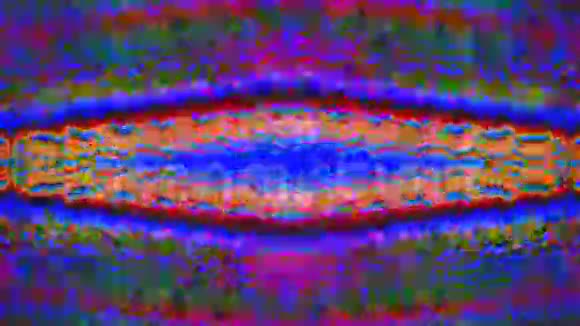 五颜六色的老式科幻时尚彩虹背景旧的磁带效果视频的预览图