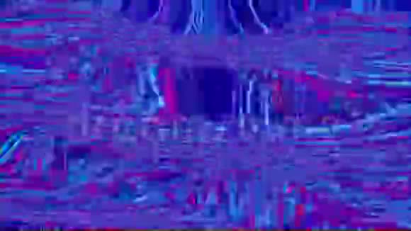 五颜六色的不良跳闸效果光转换彩虹背景循环动画视频的预览图