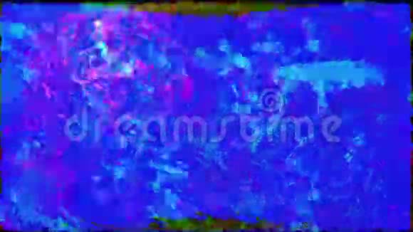 五颜六色的坏电视模仿灯漏彩虹背景超现实效应视频的预览图