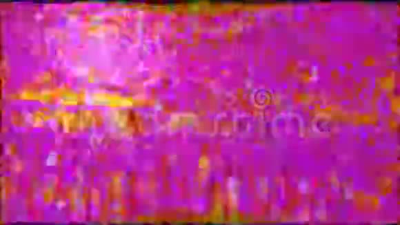 数字生成的抽象镜头发光不良的电视效果视频的预览图