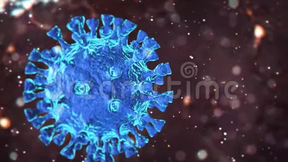 科罗纳病毒或其他19种危险生物3D显示微生物AAAAAAAAA视频的预览图