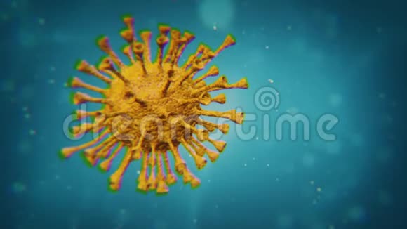 科罗纳病毒或其他19种危险生物3D显示微生物AAAAAAAA视频的预览图