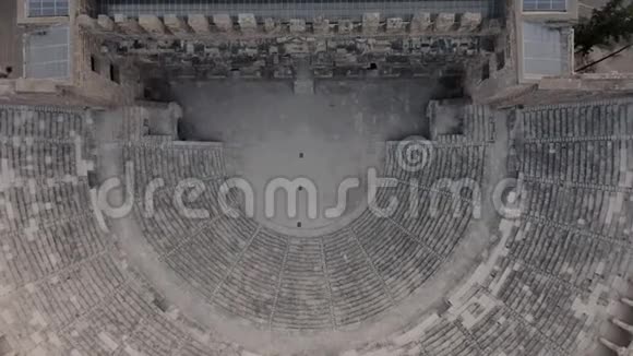 很古老的建筑希腊圆形剧场视频的预览图