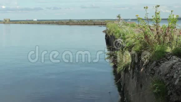 旧码头防波堤海景视频的预览图