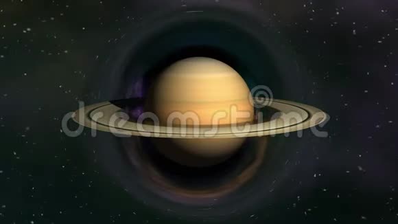 土星在弯曲的空间视频的预览图