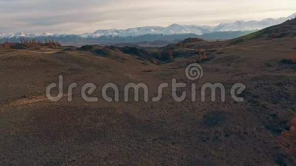他西伯利亚的本性一个山谷晴空万里秋天视频的预览图