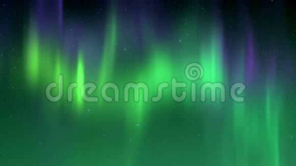 夜空中的绿色北极光视频的预览图