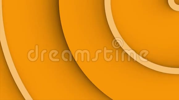 环形背景动画橙色同心圆从角落移动视频的预览图