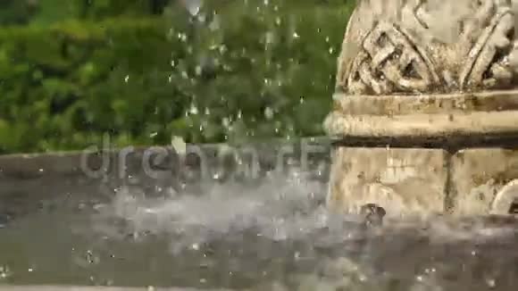 公园里美丽的喷泉视频的预览图