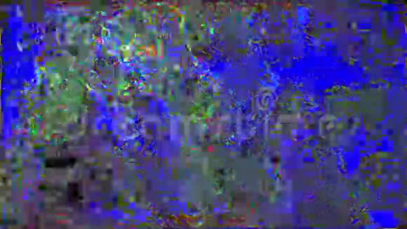 五颜六色的装饰网络朋克梦幻的彩虹背景vhs磁带概念视频的预览图