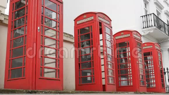 伦敦英国红色电话亭视频的预览图