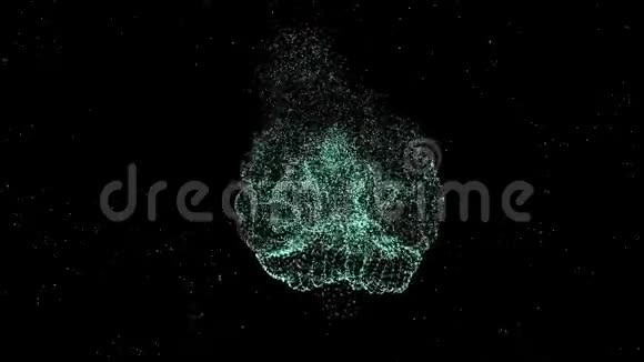 头脑风暴的概念抽象的照亮大脑在不断的活动中在黑暗的背景上背景视频的预览图