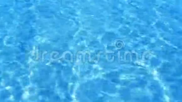 清爽的蓝色泳池水视频的预览图