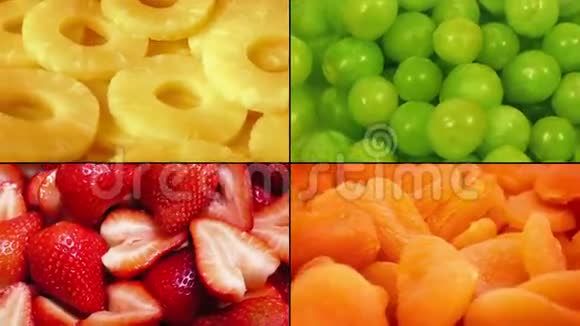 美味的水果旋转蒙太奇视频的预览图