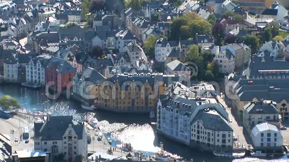 挪威阿莱森德全景旅游目的地北欧视频的预览图