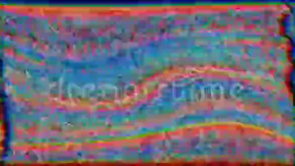 色彩斑斓的霓虹未来时尚闪耀的背景旧的磁带效果视频的预览图