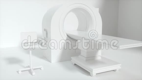 白色背景CT机医疗设施3D渲染视频的预览图