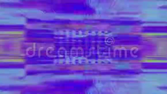 抽象霓虹灯蒸汽器梦幻彩背景糟糕的电视画面视频的预览图