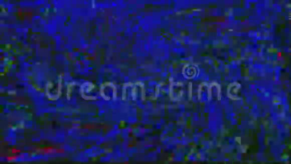 电脑制作的闪光动画全息坏电视vfx视频的预览图