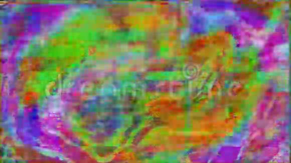 抽象霓虹怀旧迷幻全息背景旧的磁带汇编视频的预览图