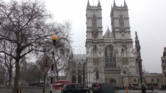 时光流逝历史建筑威斯敏斯特教堂视频的预览图