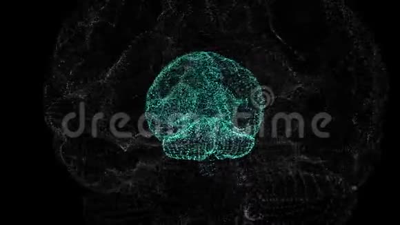 神奇设计的人类大脑在另一个大脑框架内漂浮在太空黑暗中视频的预览图