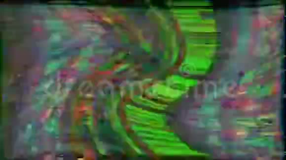 软件产生的抽象画面发光不良信号效果视频的预览图