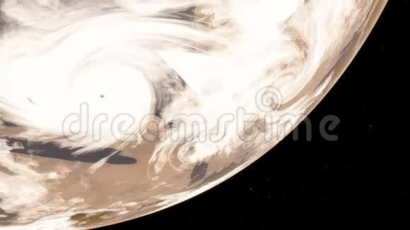 4K外行星三维插图轨道视图第二地球多云行星从轨道这幅图像的元素视频的预览图