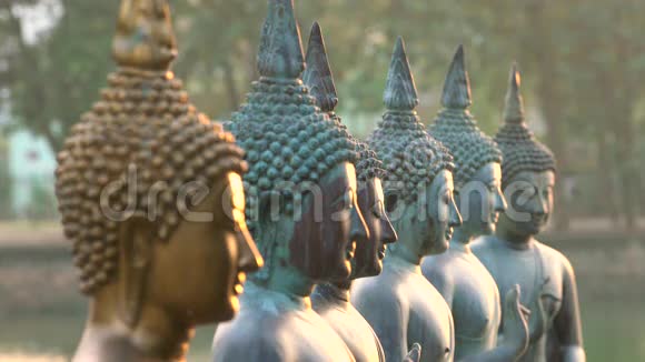 科伦坡贝拉湖塞马马拉卡寺佛像视频的预览图