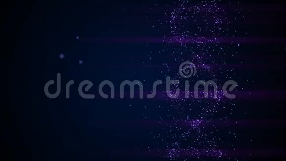 从抽象的空间尘埃中产生的虚拟dna正在由紫色的光线照射下旋转视频的预览图