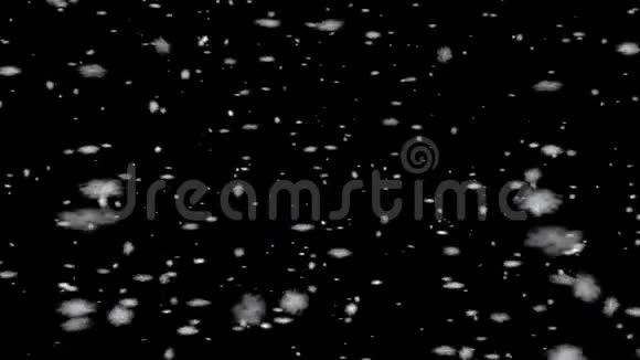 高质量的运动动画修复雪落在黑色背景动画1视频的预览图
