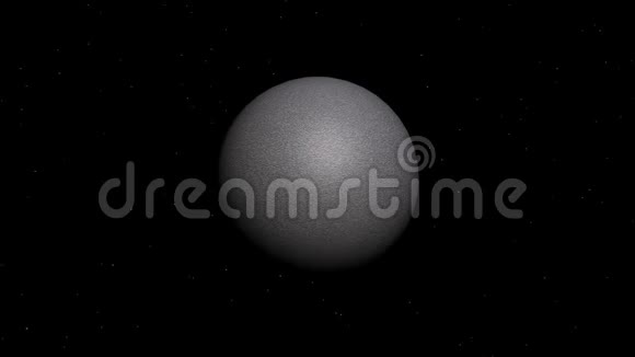 灰色行星缓慢旋转的动画4K旋转地球仪图解视频的预览图