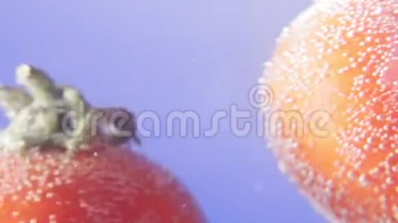 番茄在水中接近视频的预览图