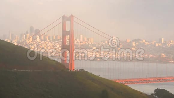 福恩古尔夫金门大桥太平洋旧金山加利福尼亚视频的预览图