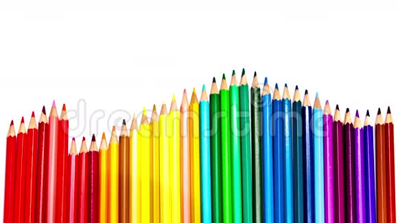 彩色铅笔移动一波停止运动视频的预览图