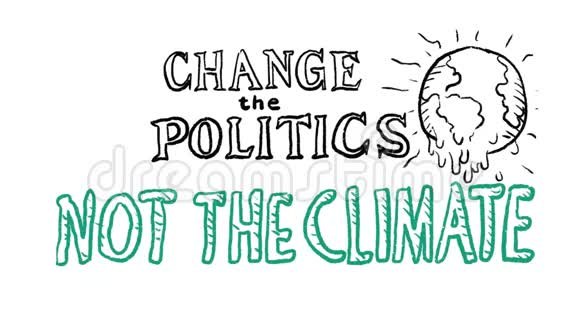 改变政治而不是气候绘制时间流逝2D动画视频的预览图