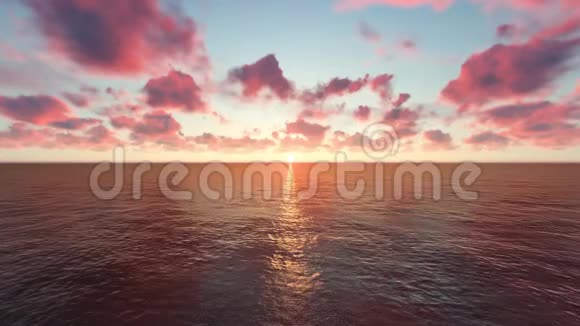 在夕阳下飞过大海视频的预览图