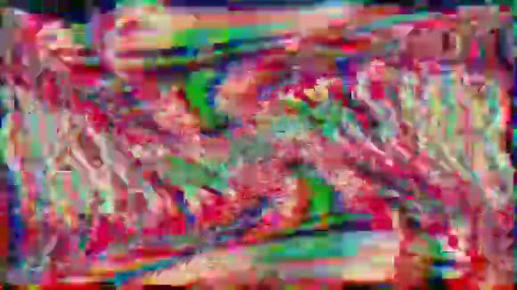 软件生成抽象动画彩虹损坏数据vfx视频的预览图