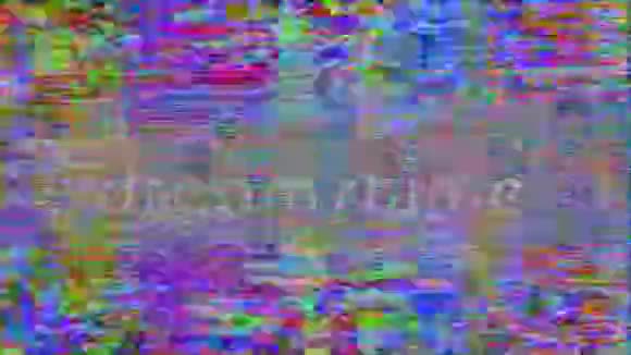 混合颜色的误差数据几何网络朋克闪闪发光的背景视频的预览图