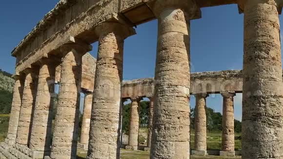 意大利南部西西里岛塞斯塔的经典希腊多里克寺视频的预览图