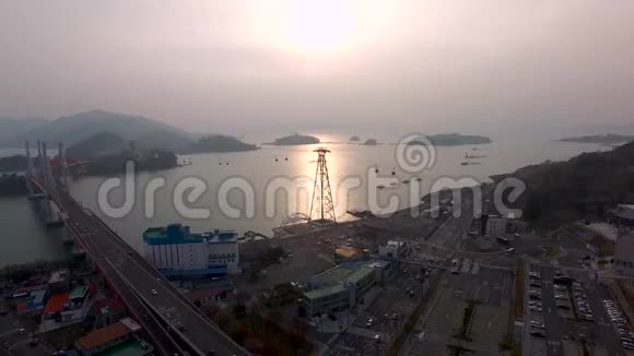 香车香车庆南韩国亚洲的鸟瞰图视频的预览图